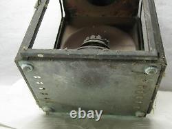 Brass WM Porters & Sons Wall Hanging Lantern Lamp Barn Oil Kero Candle Old Vtg