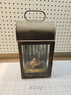 British Brass Oil Ship Train Lamp Lantern Made England Vintage