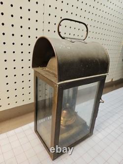 British Brass Oil Ship Train Lamp Lantern Made England Vintage