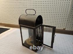 British Brass Oil Ship Train Lamp Lantern Made England Vintage