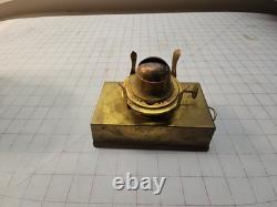British Brass Oil Ship Train Lamp Lantern Made England Vintage