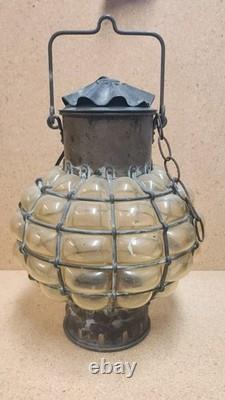 Bubble Glass Lantern Holland Antique/ Vintage Hanging Nautical Lamp