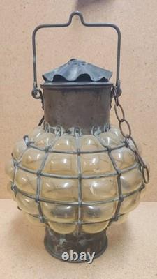 Bubble Glass Lantern Holland Antique/ Vintage Hanging Nautical Lamp