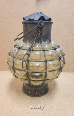 Bubble Glass Lantern Holland Antique/ Vintage Hanging Nautical Lamp