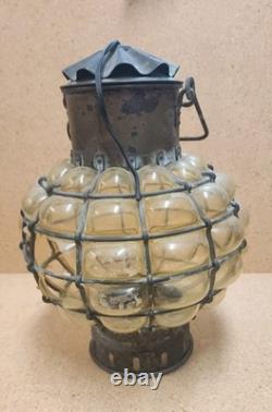 Bubble Glass Lantern Holland Antique/ Vintage Hanging Nautical Lamp