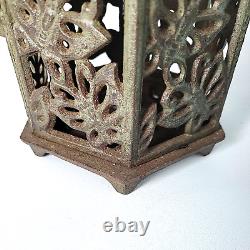 Butterfly Old Bronz Hanging Jarden Lantern Antique Height 11.2 Made in Japan