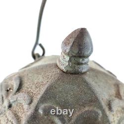 Butterfly Old Bronz Hanging Jarden Lantern Antique Height 11.2 Made in Japan