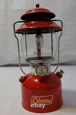 COLEMAN 1969 Lantern 200A 69 Red with Box Single Mantle Works Nice