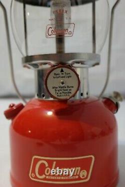 COLEMAN 1969 Lantern 200A 69 Red with Box Single Mantle Works Nice