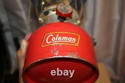 COLEMAN Red Lantern Model 200A Vintage Pyrex Glass Globe Single Mantle