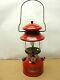 Clean Vintage 1958 Red Coleman Lantern 200A Single Mantle Green Letters Globe