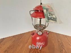 Clean Vintage 2/1968 Red Coleman Lantern 200A Single Mantle