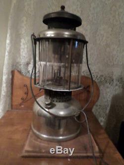 Clean Vintage Nickeled Coleman QUICKLITE Lantern, Mica Globe, October 1925