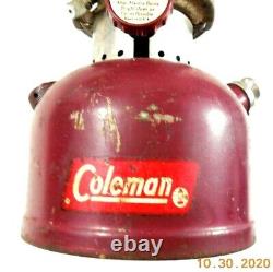 Coleman 200A Burgundy Dated October 1961