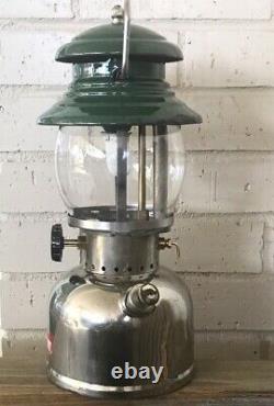 Coleman 202'The Professional' Dated 3/57 Rare Nickel Vintage Lantern -Works