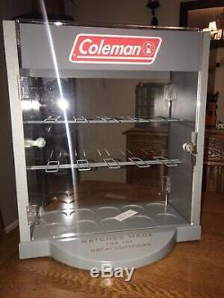 Coleman Display Cabinet Lamp Lantern Stove Vintage Antique