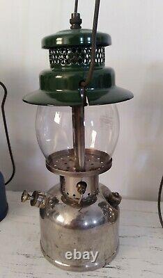 Coleman Green Lantern 242C with globe, used. Made in US 9/49