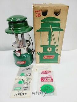 Coleman Lantern Green Model 335 Dated 12-71 December 1971 Box Near Mint Colex