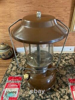 Coleman Lantern Model 275 Brown 1976 Shell Carry Case Funnel Mantels Made in US