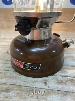 Coleman Lantern Model 275 Double Mantle Dated 7/76 Tested Working with Globe