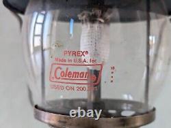 Coleman Model 202 Single Mantel Lantern The Sunshine Of The Night Green Vintage