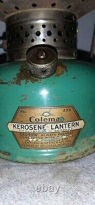 Coleman Model 235 Kerosene Lantern dated December 1935 very hard to find lantern