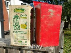 Coleman Red Coleman 200 Mantle Lantern w Metal Case and Original Box Feb 1963