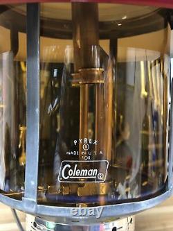 Coleman Sears RED TED WILLIAMS Tribute Lantern A/50 Nickel Fount Amber Globe