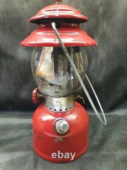Coleman Single Mantle Lantern 200a Sunshine of the Night Pyrex 11-70 Red