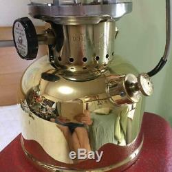 Coleman Vintage Lantern 202 Gold Manufactured in August 57 Brass