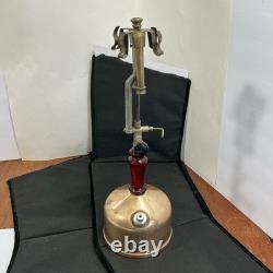 Coleman Vintage lantern Brass Tank Red Handle