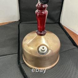 Coleman Vintage lantern Brass Tank Red Handle