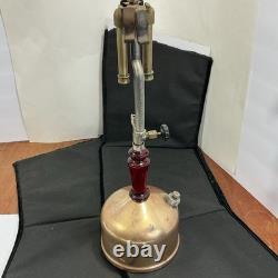 Coleman Vintage lantern Brass Tank Red Handle