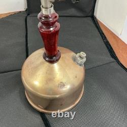 Coleman Vintage lantern Brass Tank Red Handle