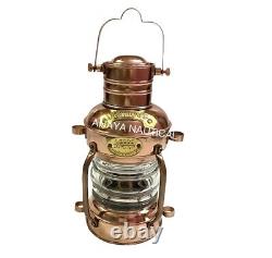 Copper Finish Oil/Anchor Lamp Leeds Burton Ship Oil lamp/Vintage Nautical Decor