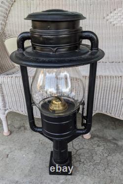 Ct Ham No. 9 Globe Street Tubular Lamp Lantern Complete With Cast Globe