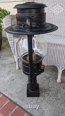 Ct Ham No. 9 Globe Street Tubular Lamp Lantern Complete With Cast Globe