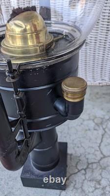 Ct Ham No. 9 Globe Street Tubular Lamp Lantern Complete With Cast Globe