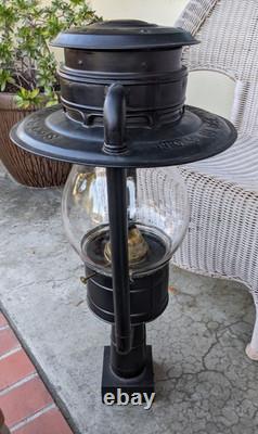 Ct Ham No. 9 Globe Street Tubular Lamp Lantern Complete With Cast Globe