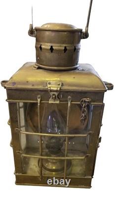 Davey And Co London Brass Oil Ship Lantern
