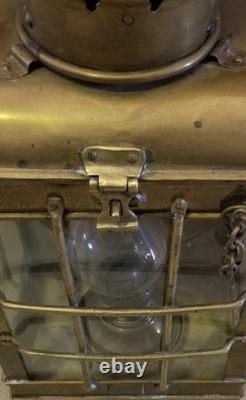 Davey And Co London Brass Oil Ship Lantern
