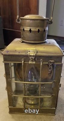 Davey And Co London Brass Oil Ship Lantern