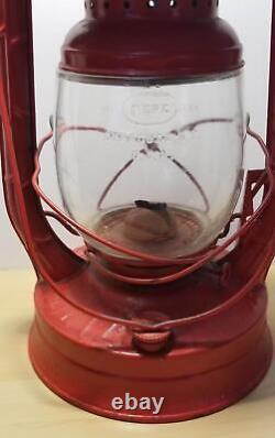 Dietz N. Y. U. S. A. No. 2 D-Lite Lantern Antique Red Vintage Oil Kerosene Old Lamp