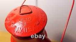 Dietz N. Y. U. S. A. No. 2 D-Lite Lantern Antique Red Vintage Oil Kerosene Old Lamp