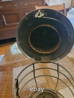 Dietz No. 39 Antique Railroad Lantern Red Glass Globe Steel Clad City of New York