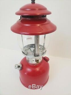 EXCELLENT Vintage Coleman Red Model 200A 195 Single Mantle Lantern 6/1980