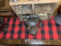 Early 1900s Pre WW2 Rare French Lantern SIF 500 Brevete S. G. D. G. With Wire Guard