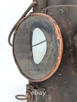 Early Antique Highway Railroad 4 Lens 14 Heavy Metal Candle Lantern