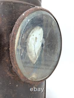 Early Antique Highway Railroad 4 Lens 14 Heavy Metal Candle Lantern