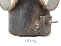 Early Antique Highway Railroad 4 Lens 14 Heavy Metal Candle Lantern